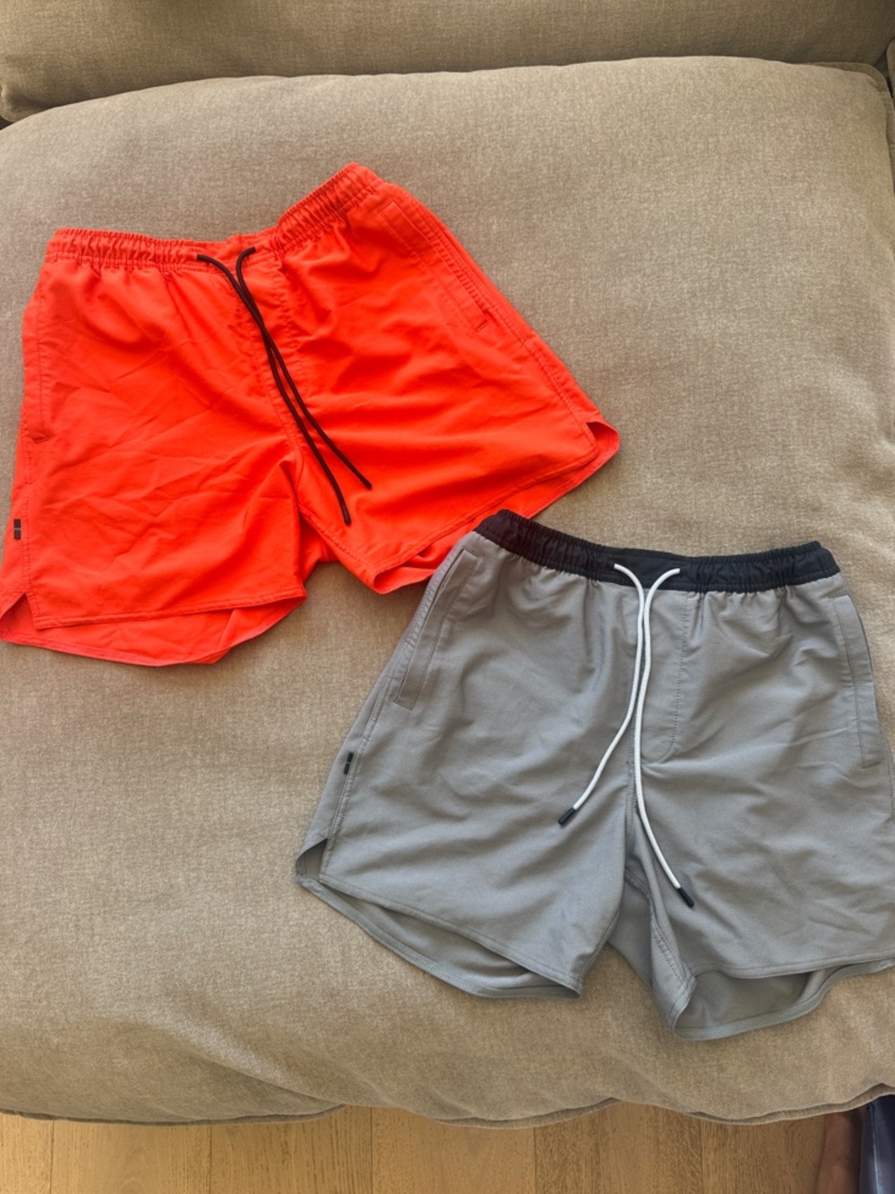 STANCE Orange and Gray Athletic Shorts Set